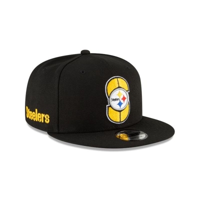 Pittsburgh Steelers Gorra | New Era NFL Logo Mix 9fifty Snapback Cap Mexico - Negros